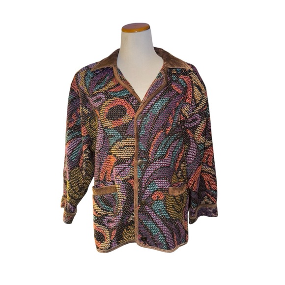 Hunt Club Jackets & Blazers - Tapestry Jacket with Leather Trim